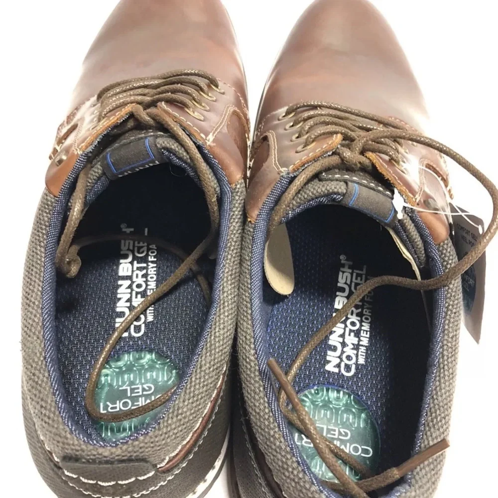Nunn Bush Men’s Fuse Plain Toe Oxford Brown, Size 12 M